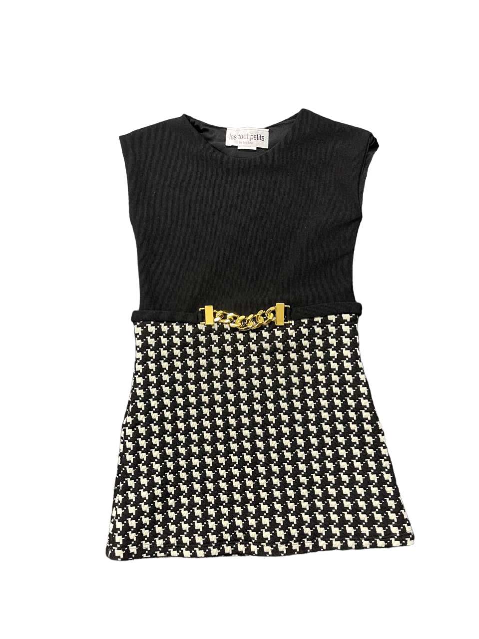 Black Hounds Tooth Dress
