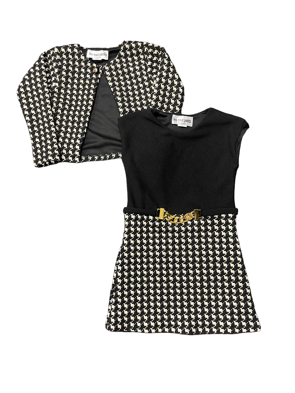 Black Hounds Tooth Dress