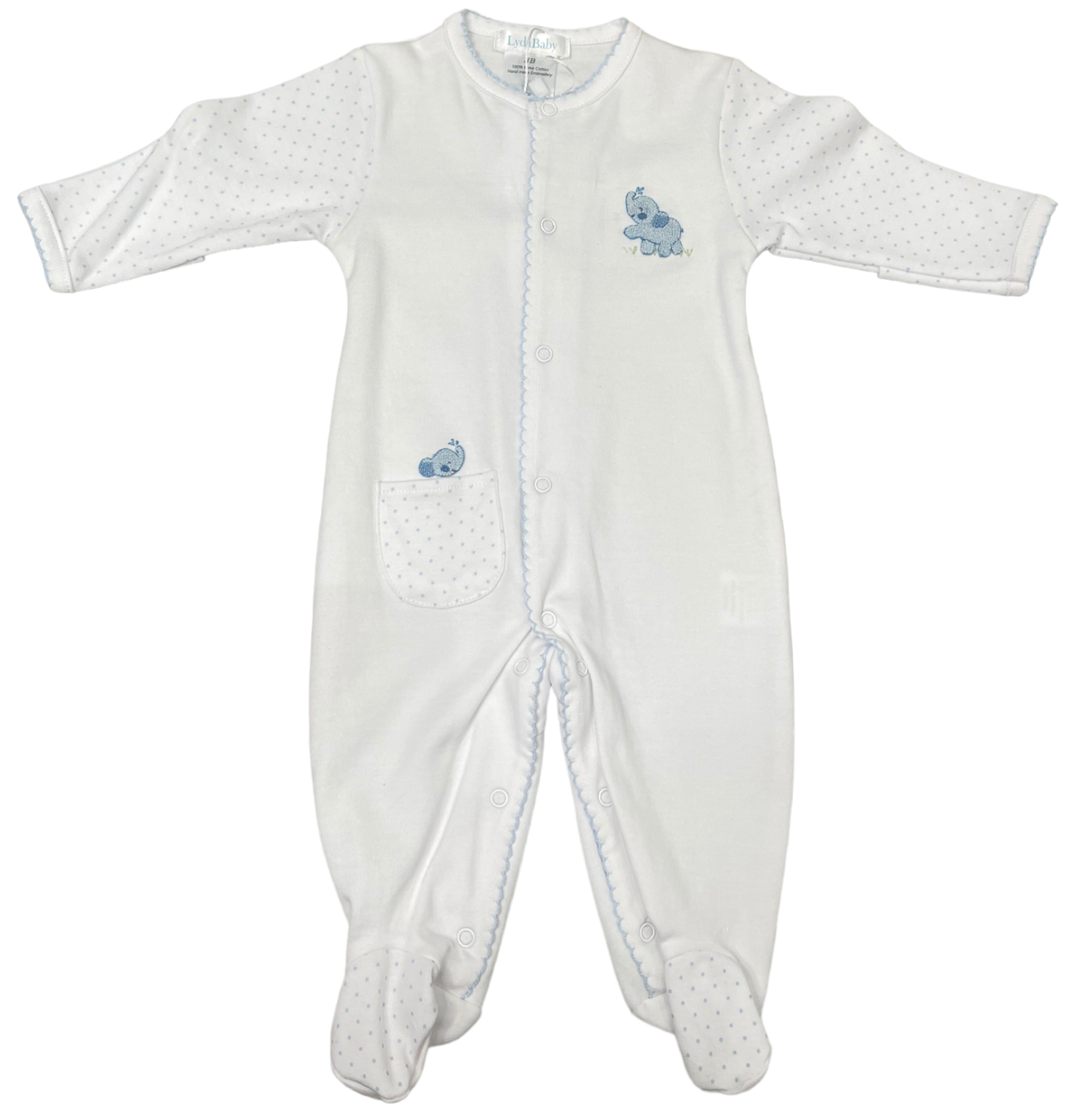 Lyda Baby Blue Elephant Footie