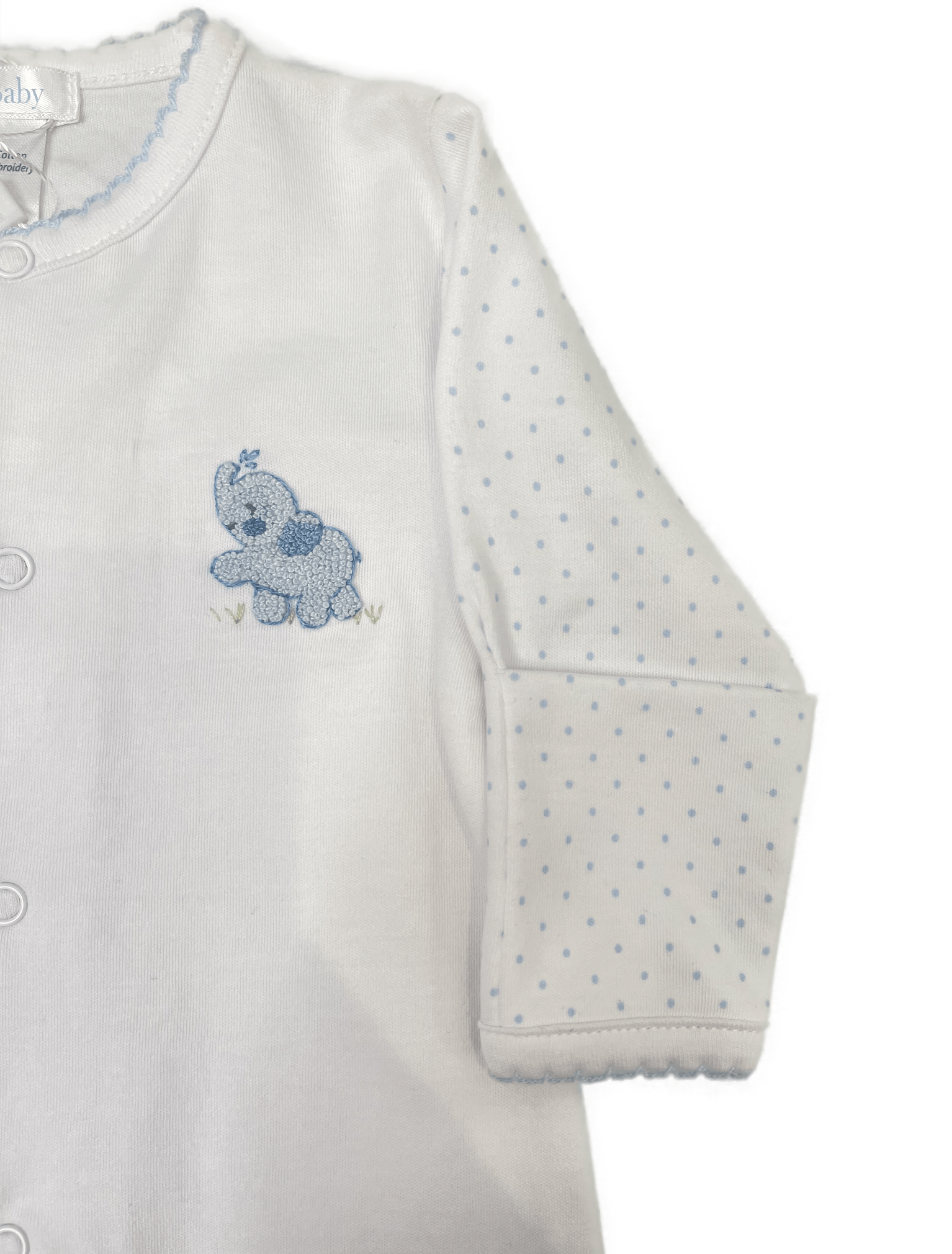 Lyda Baby Blue Elephant Footie