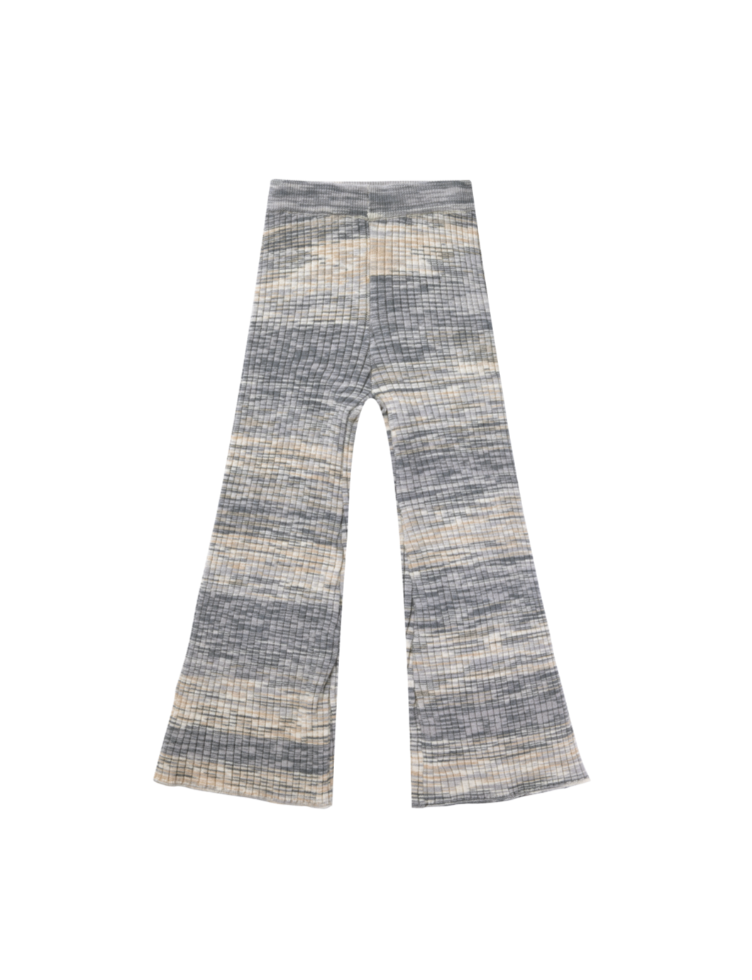 Square Neck Rib Tee Heathered Blue