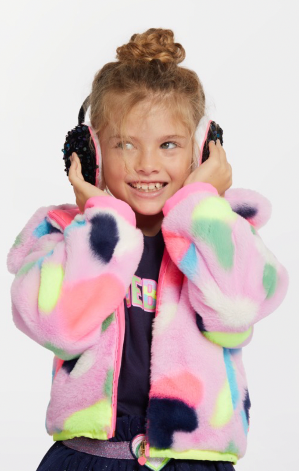 Faux Fur Multi Heart Coat
