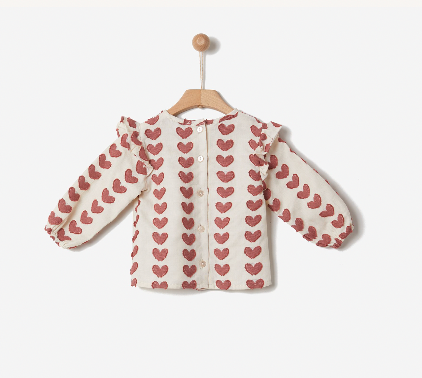 Hearts Blouse And Ribbed Leggings