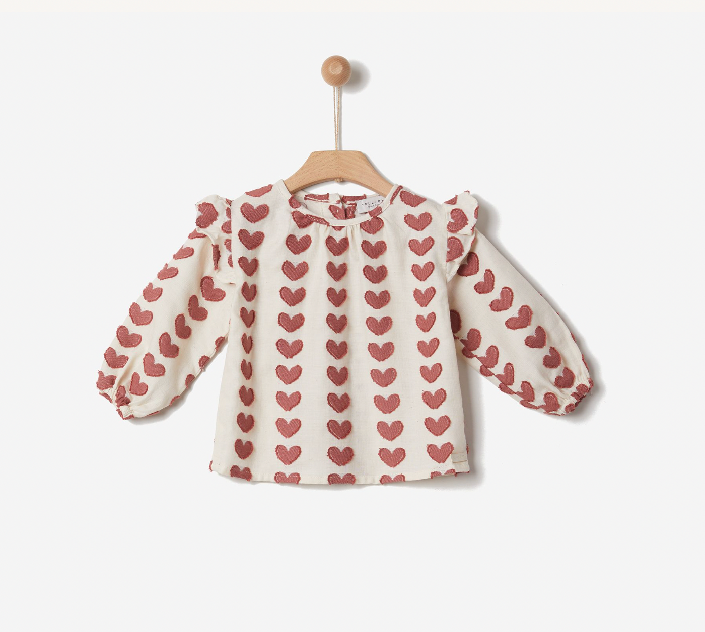 Hearts Blouse And Ribbed Leggings