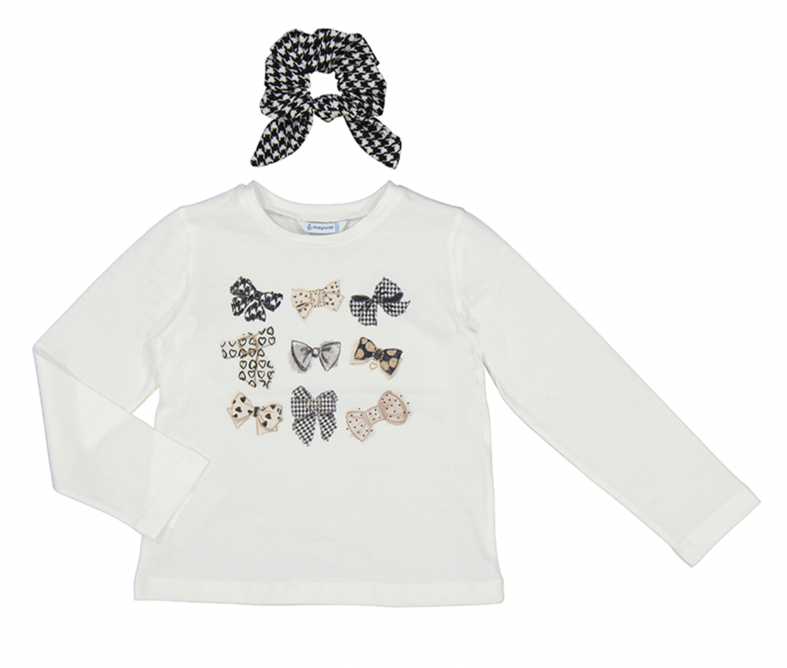 Bow Long Sleeve Top Set
