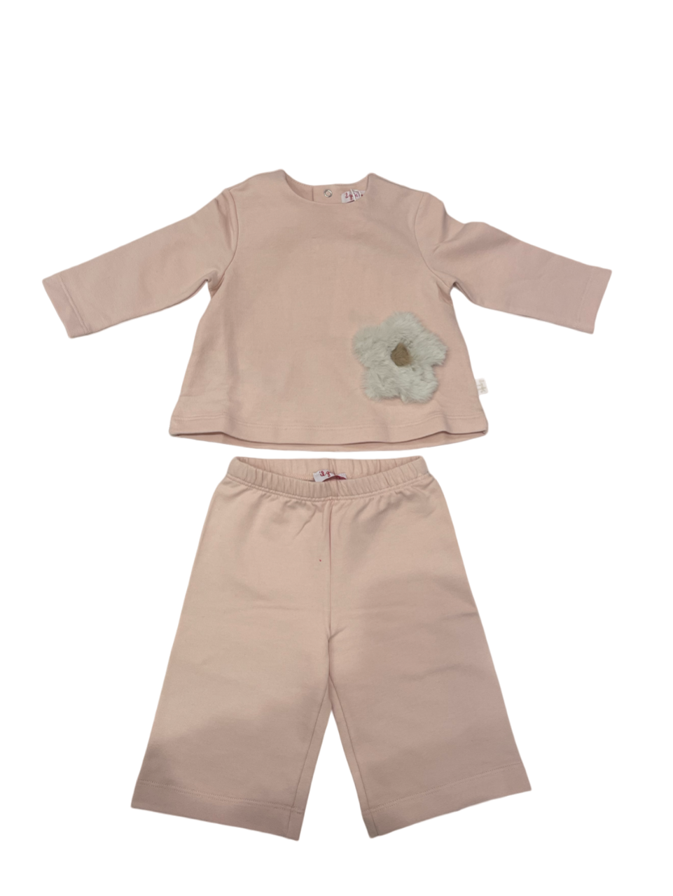 Pink Embroidered Flower Set