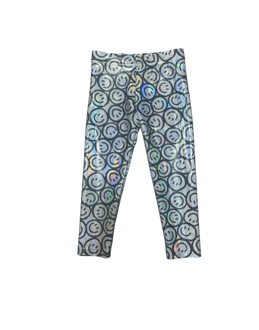 Lame Black Smile Glitter Leggings