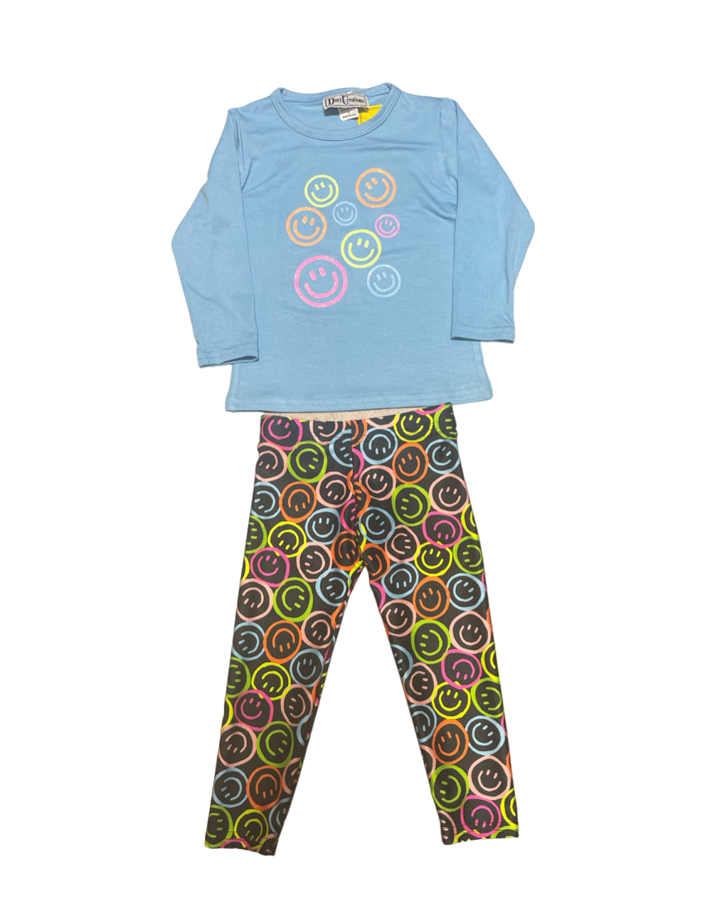 Blue Multi Glitter Smile Top