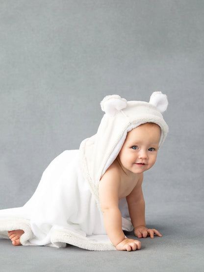 Little Giraffe Luxe Baby Towel Cream