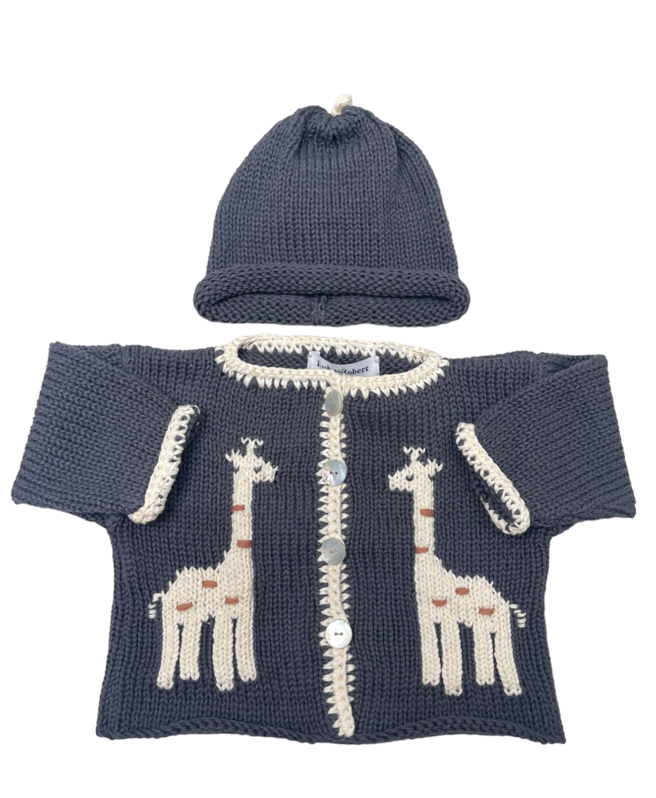 Luba Knit Sweater Set Grey Giraffe