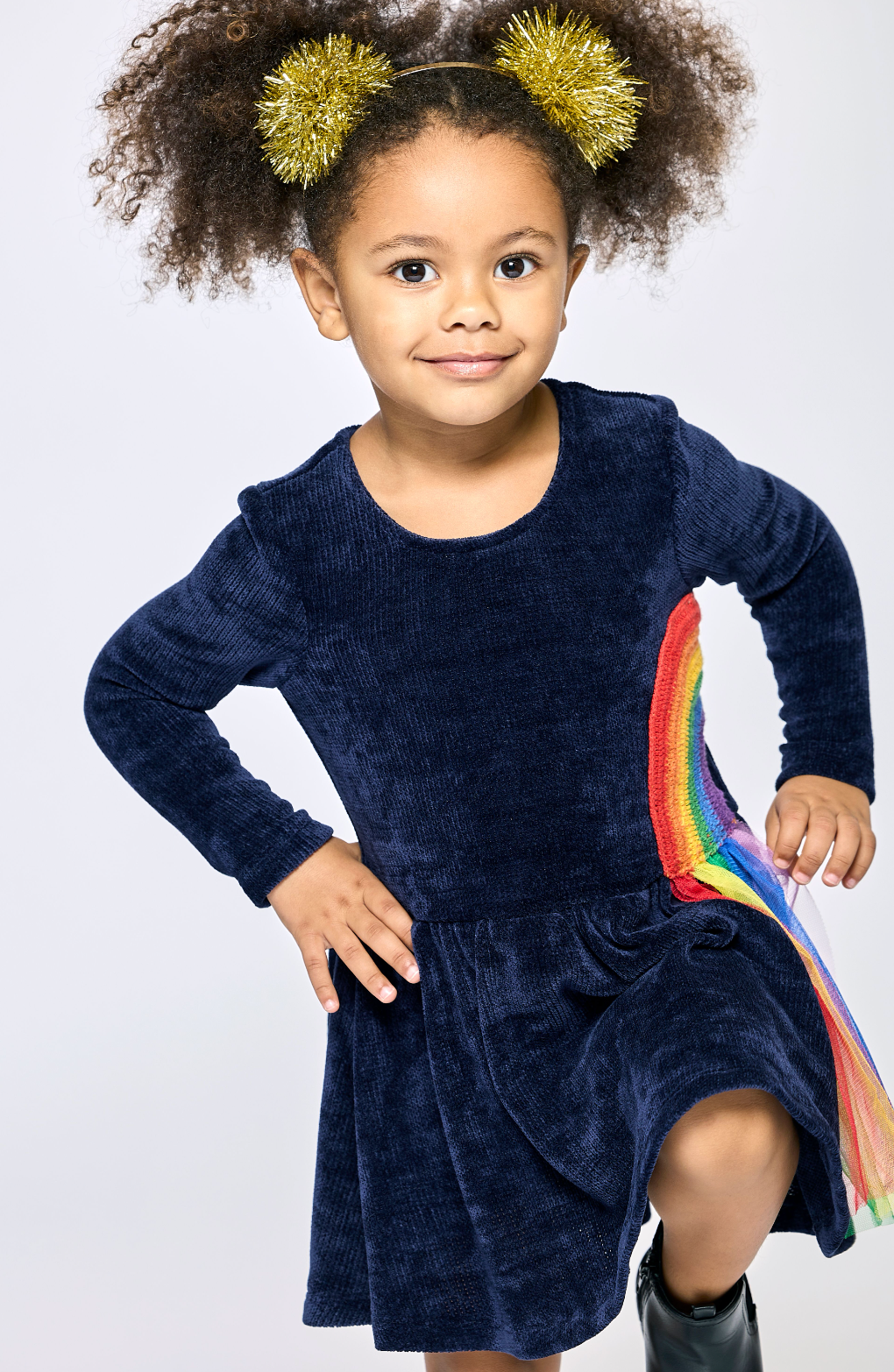 Navy Rainbow Dress