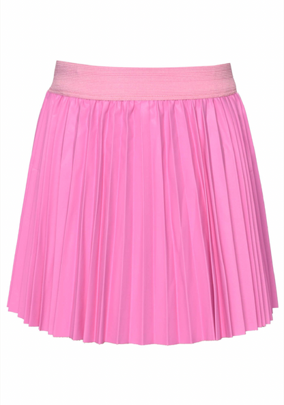 Bubblegum Pink Leather Skirt