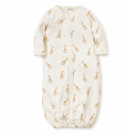 Sophie La Girafe Print Converter Gown Cream