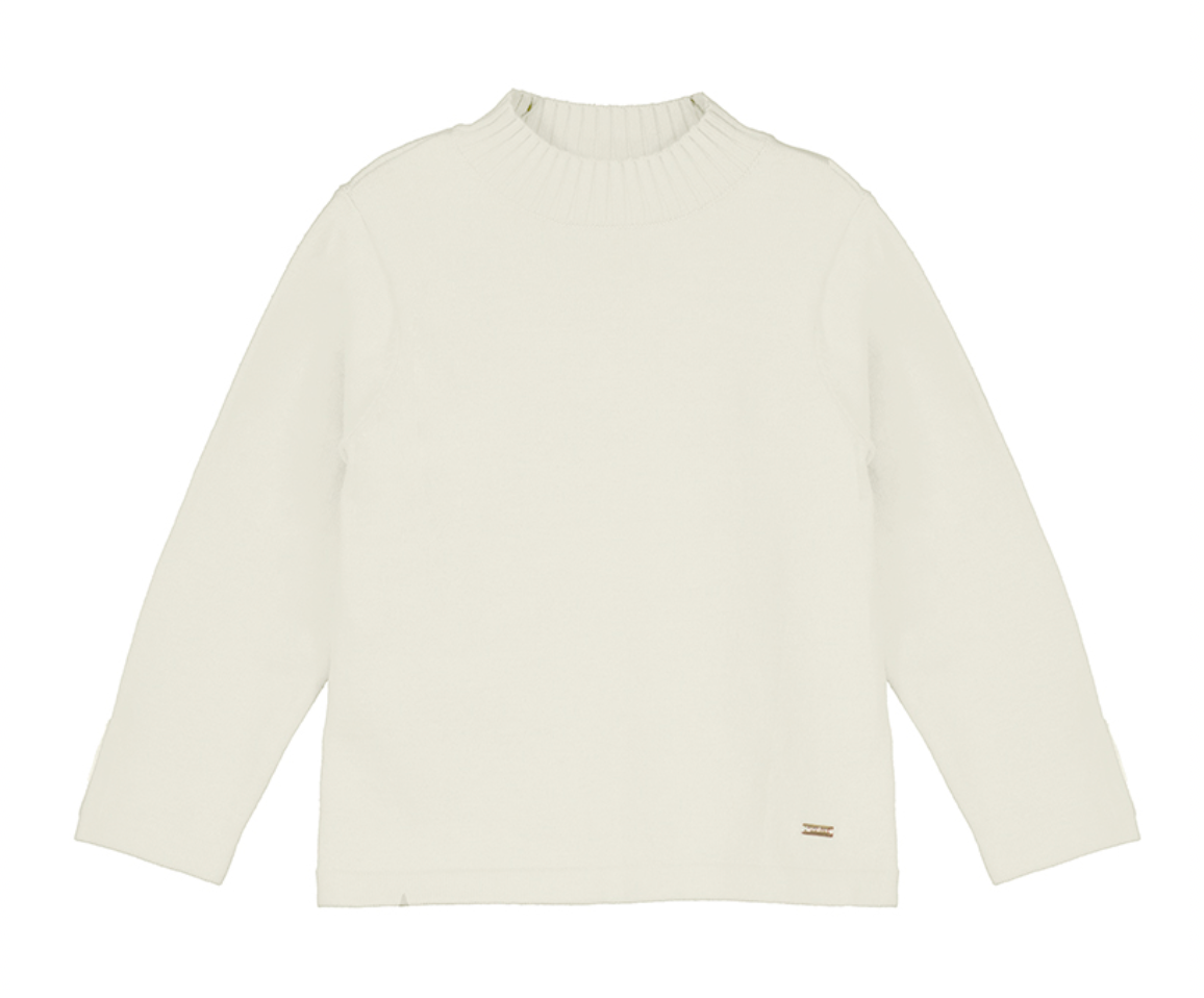Natural White Mockneck Sweater