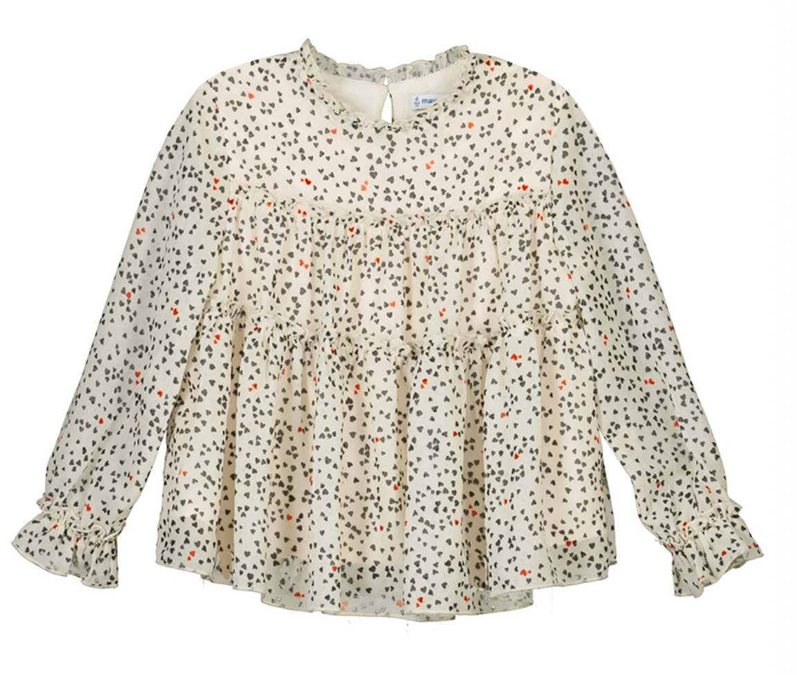 All Over Heart Blouse