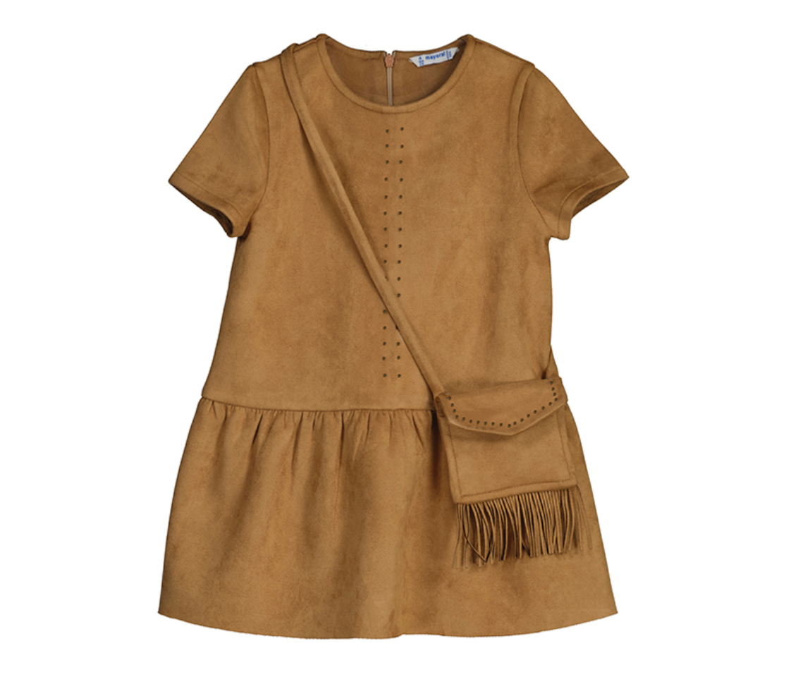 Cinnamon suede dress